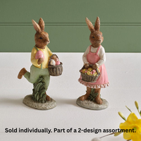 LANGS Easter Mr. or Mrs. Rabbit with Egg Basket Figurine 17cm - 1Pc