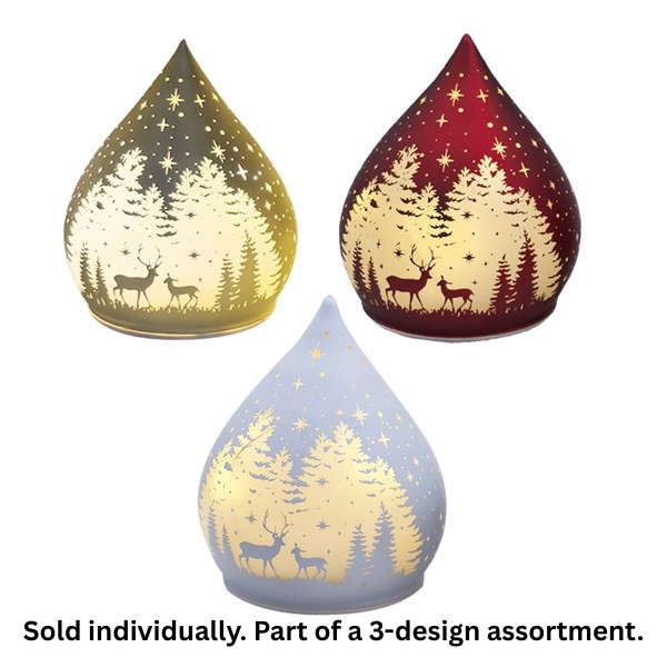 STRAITS LED Teardrop Glass Christmas Decoration 12cm - 1 Pc