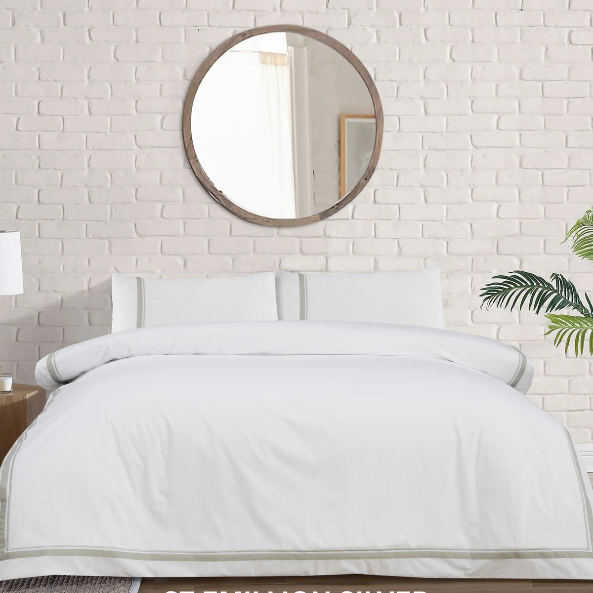 ATLANTIC LINEN St Emilion Duvet Cover Set - Silver