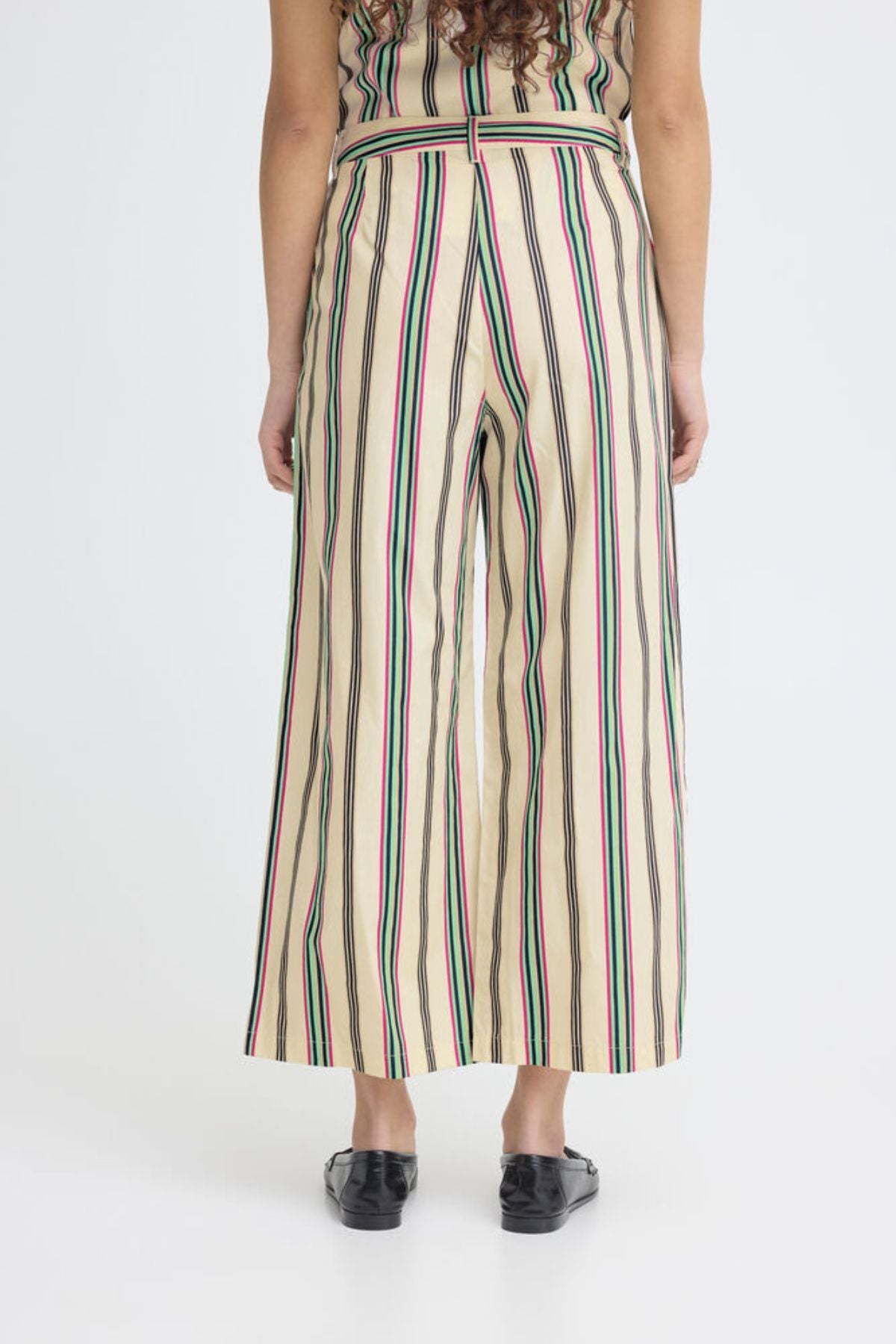 ICHI Leanna Striped Trousers - Multi