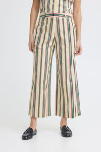 ICHI Leanna Striped Trousers - Multi