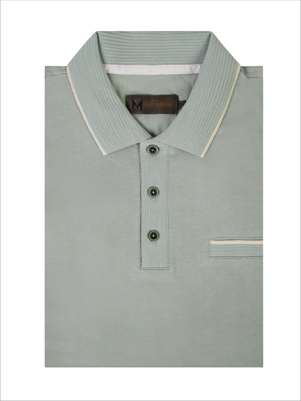 MISH MASH Tonto Short Sleeve Polo Shirt - Sage