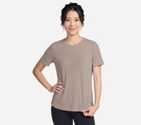 SKECHERS GO WALK Luxe Rib Tee - Taupe