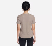 SKECHERS GO WALK Luxe Rib Tee - Taupe