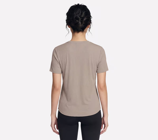 SKECHERS GO WALK Luxe Rib Tee - Taupe
