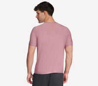 SKECHERS Go Dry All Day Men's T-Shirt - Grey/Pink