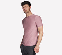 SKECHERS Go Dry All Day Men's T-Shirt - Grey/Pink