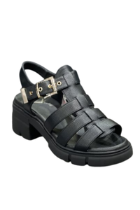 UNA HEALY Taken Strappy Block Heel Sandals - Black