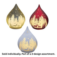 STRAITS LED Teardrop Glass Christmas Decoration 15cm - 1 Pc