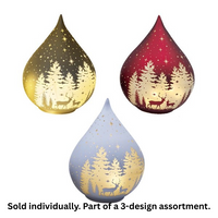 STRAITS LED Teardrop Glass Christmas Decoration 21cm - 1 Pc