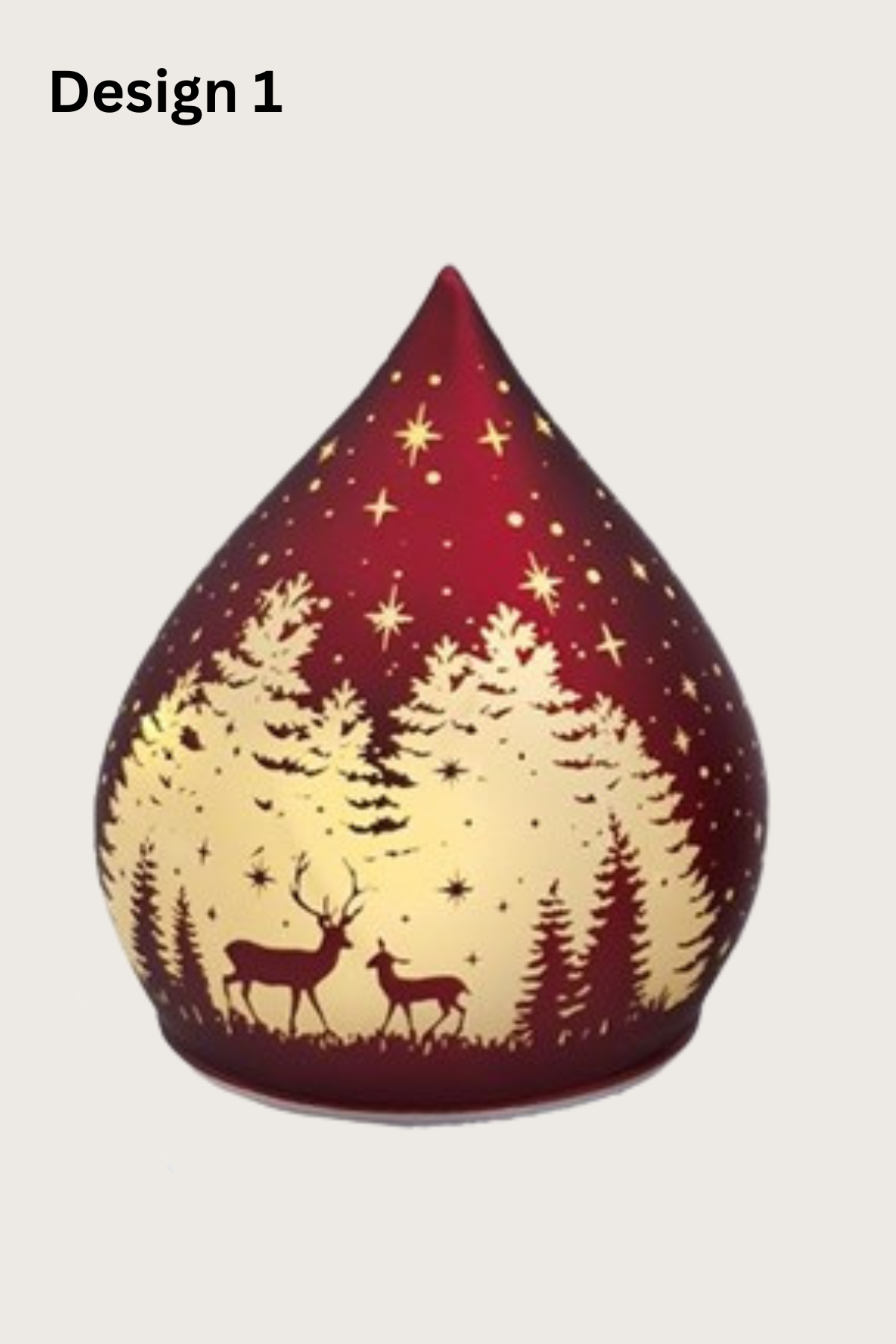 STRAITS LED Teardrop Glass Christmas Decoration 12cm - 1 Pc