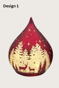 STRAITS LED Teardrop Glass Christmas Decoration 15cm - 1 Pc