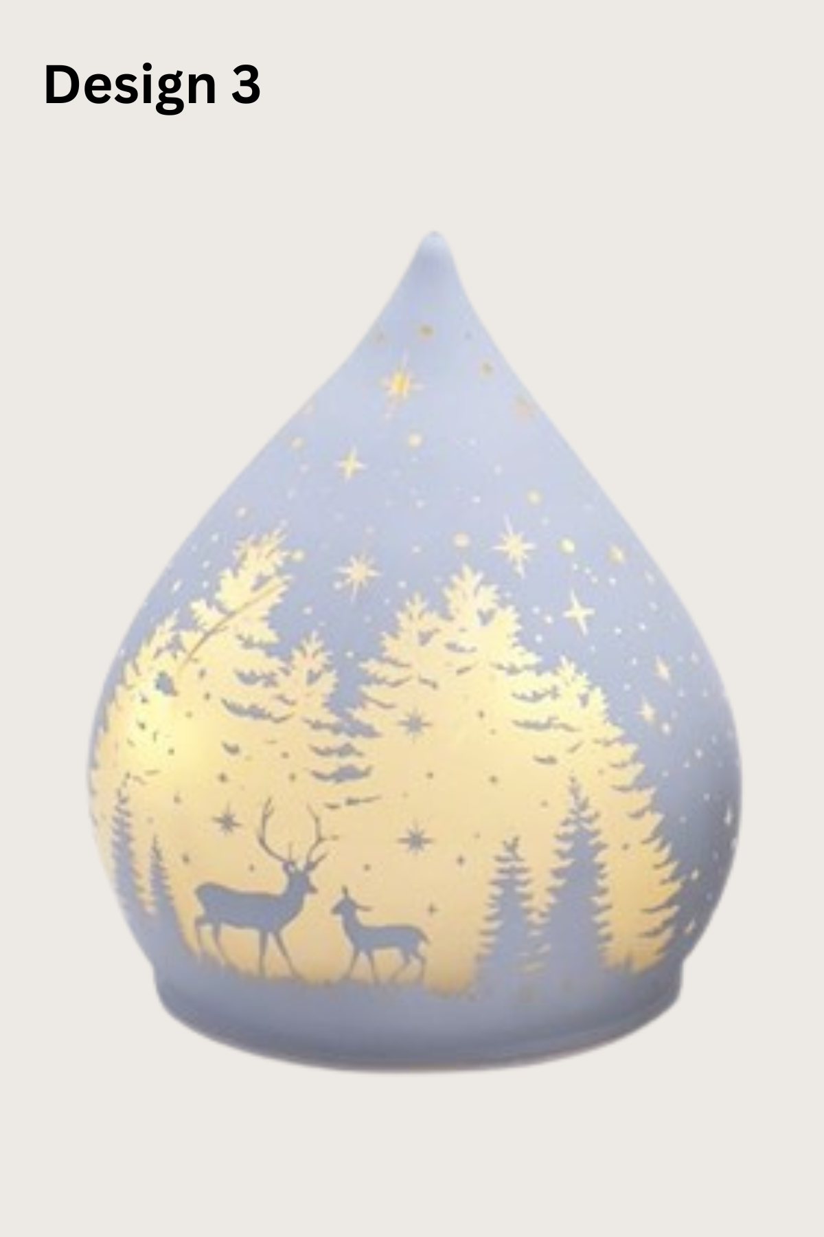 STRAITS LED Teardrop Glass Christmas Decoration 12cm - 1 Pc