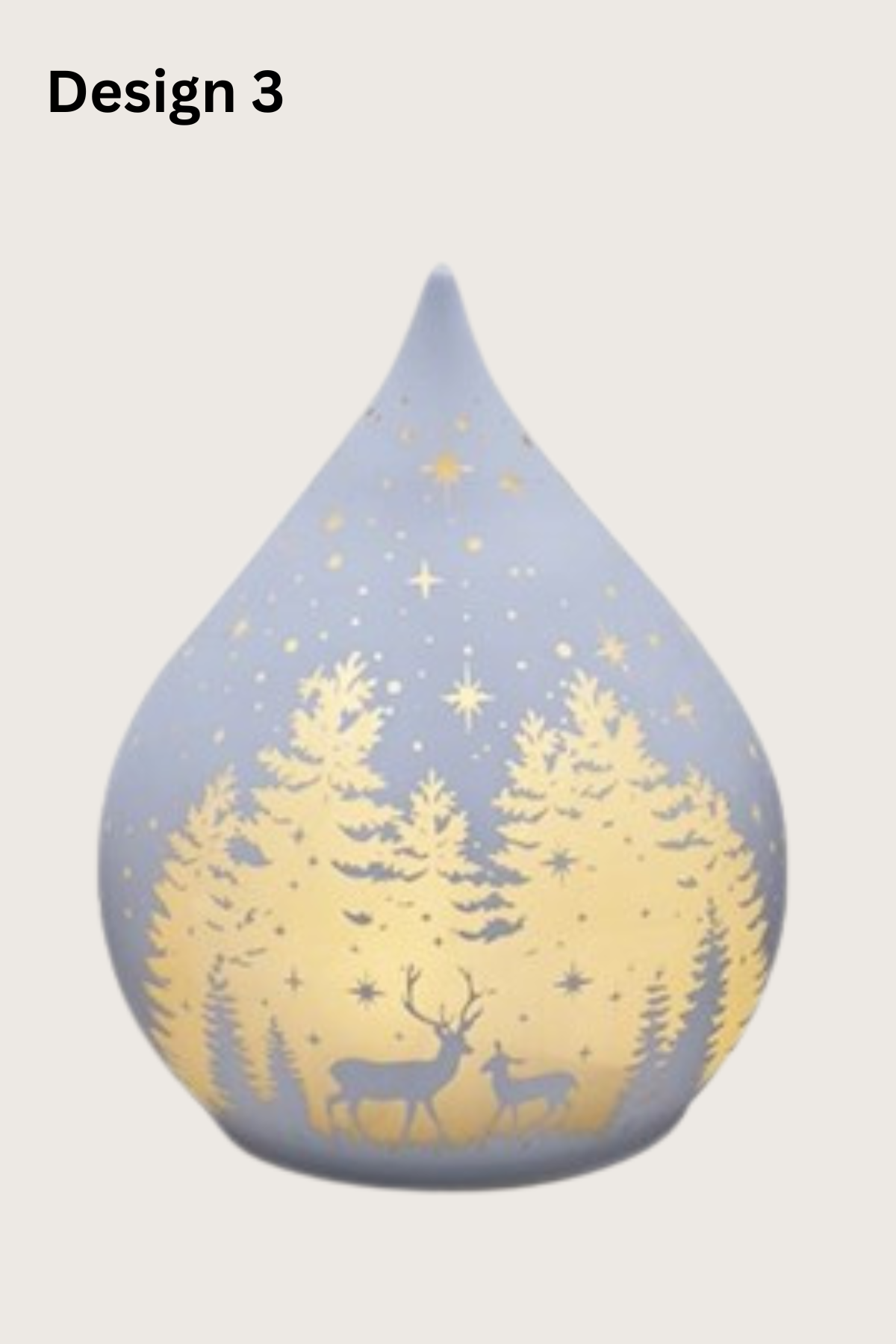 STRAITS LED Teardrop Glass Christmas Decoration 15cm - 1 Pc