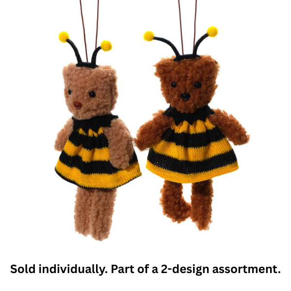 LANGS Fleece Teddy Bear in Bee Costume Hanger 16cm - 1Pc
