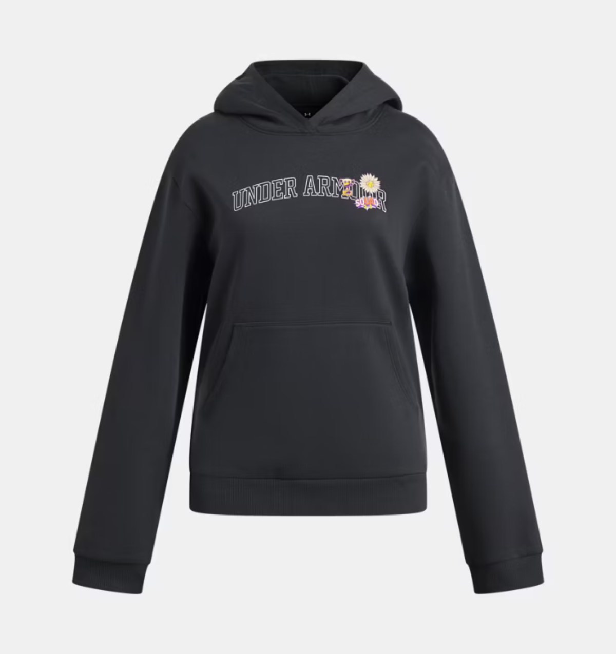 UNDER ARMOUR Girl's Graphic Hoodie - Black