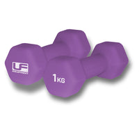URBAN FITNESS Hex Dumbells - Neoprene Cover - 2 x 1KG