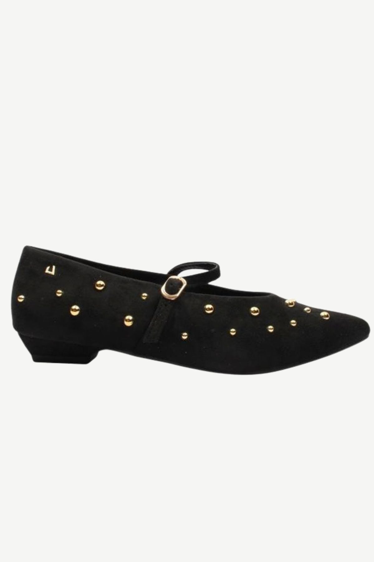 UNA HEALY Picture Window Studded Flats – Black