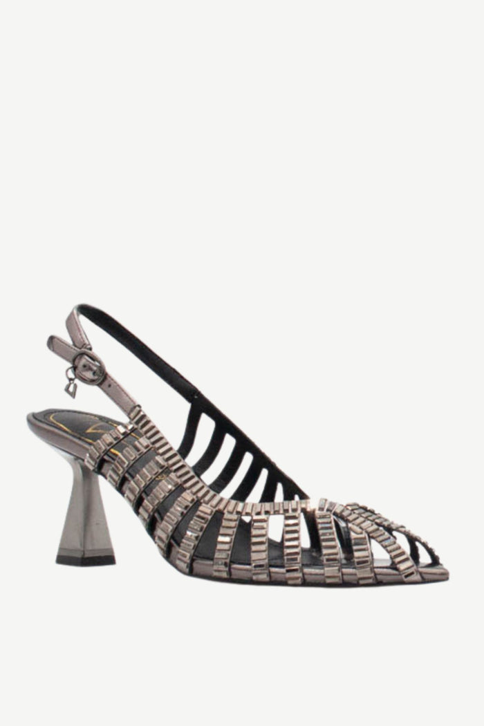 UNA HEALY Cold Heart Embellished Sling-back Heels – Bullet