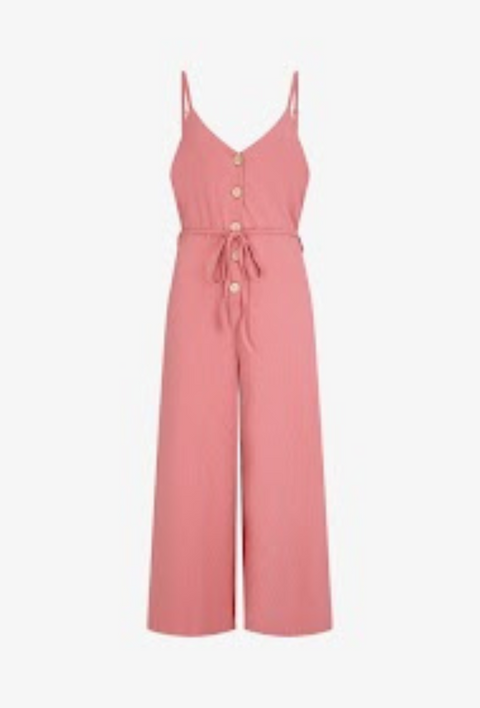 COPE CLOTHING : Button Jumpsuit - Pink