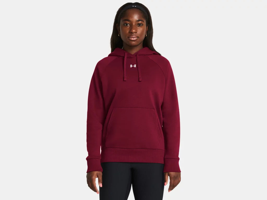 UNDER ARMOUR Women's Rival Fleece Hoodie - Burgundy