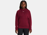 UNDER ARMOUR Women's Rival Fleece Hoodie - Burgundy