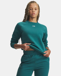 UNDER ARMOUR Women's Rival Fleece Crew - Teal
