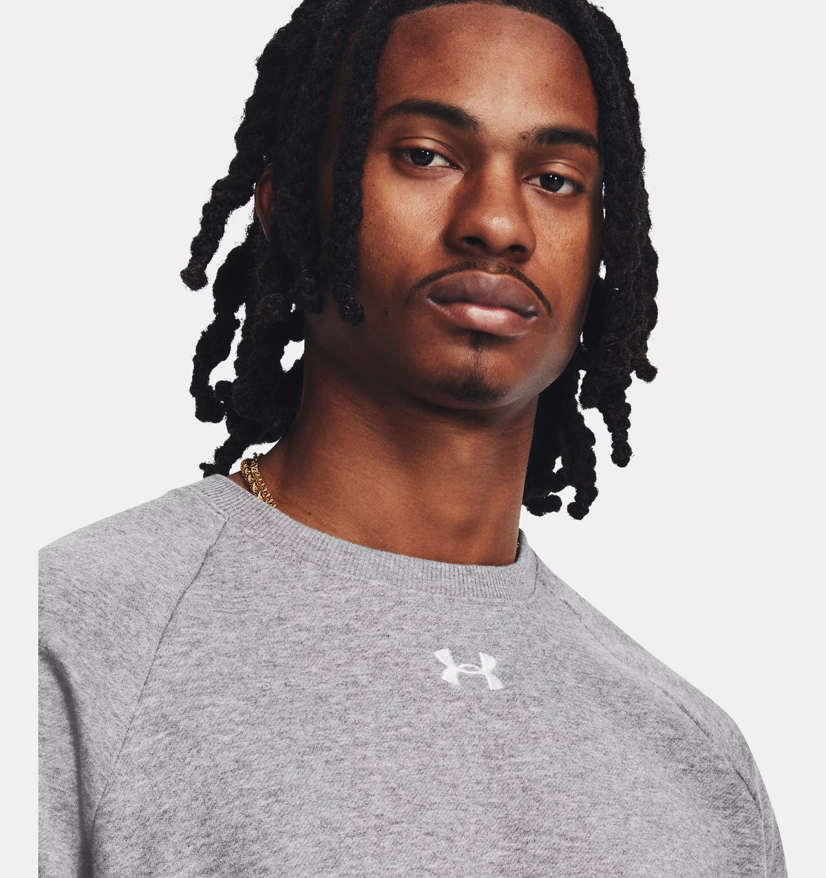 UNDER ARMOUR Men's Rival Fleece Crew Neck Sweater - Grey