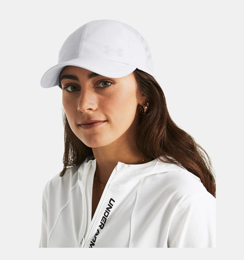 UNDER ARMOUR : Women's Launch Adjustable Cap - White