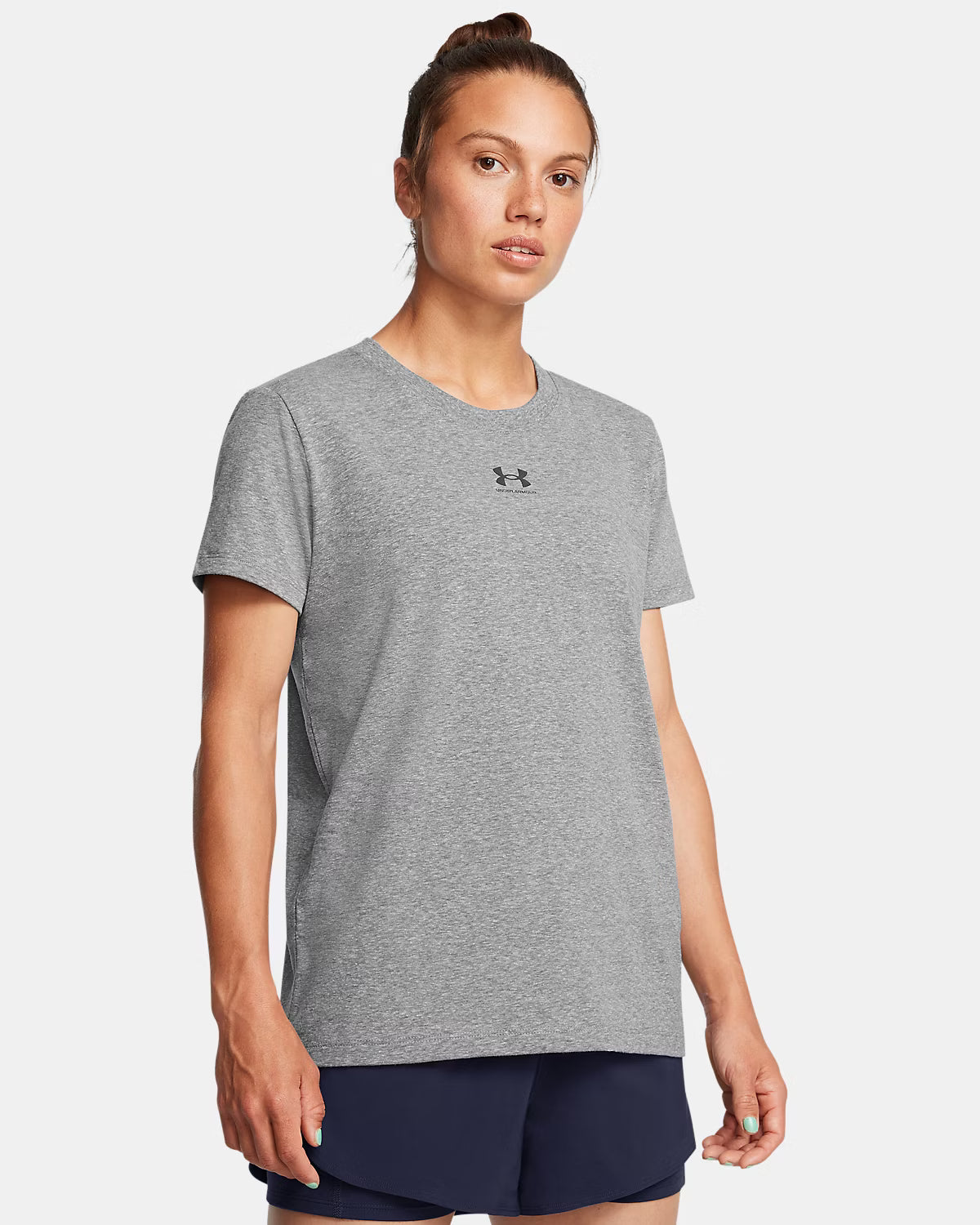 UNDER ARMOUR Women's Rival Core T-Shirt - Grey