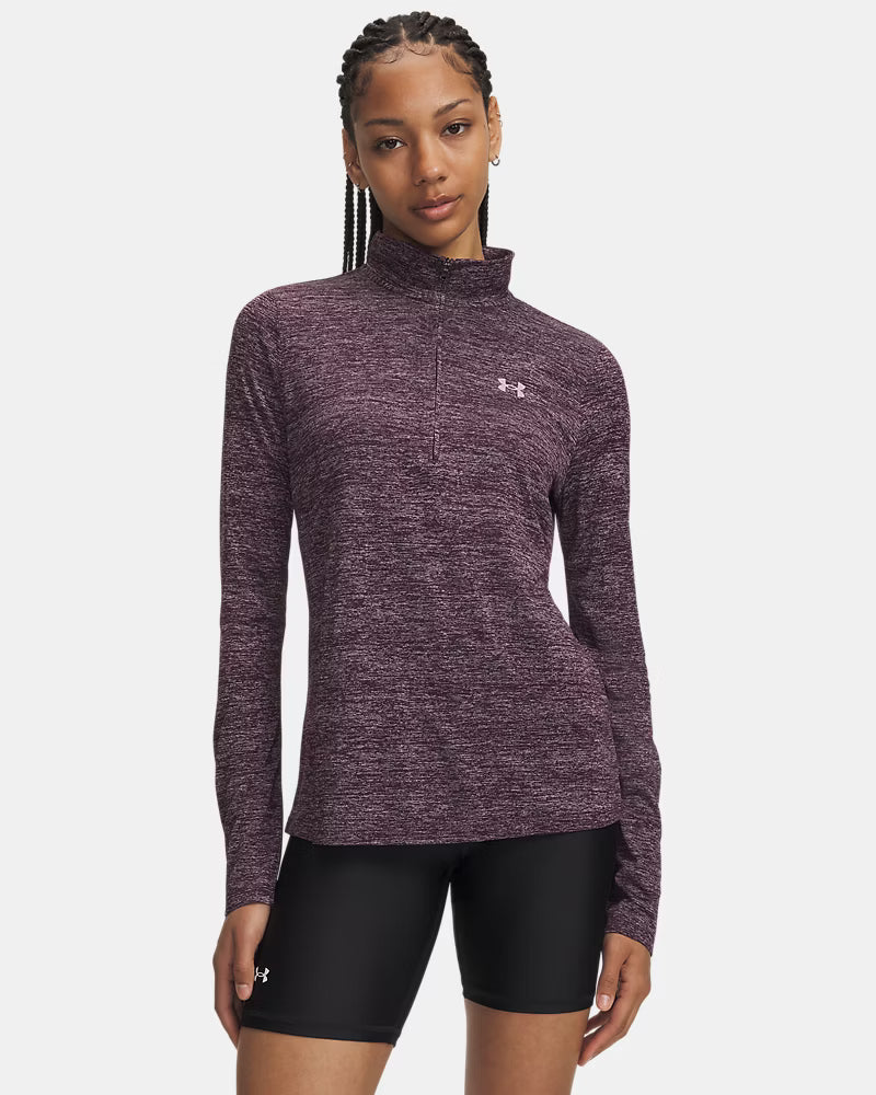 UNDER ARMOUR Women's Tech™ Twist 1/2 Zip - Purple