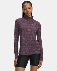 UNDER ARMOUR Women's Tech™ Twist 1/2 Zip - Purple