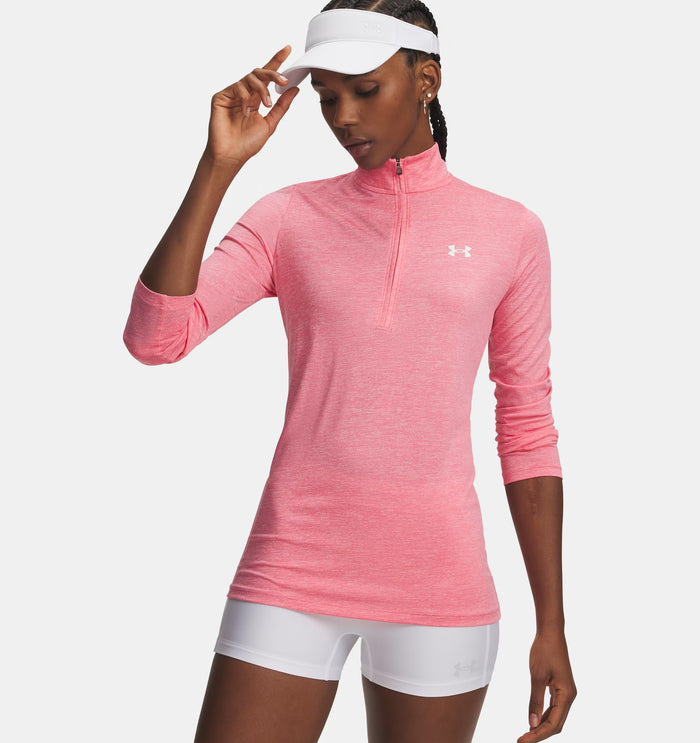 UNDER ARMOUR Women's Tech Twist Half Zip - Pink