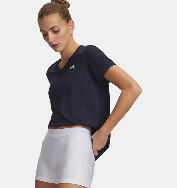 UNDER ARMOUR Women's Tech Twist V-Neck T-Shirt - Navy