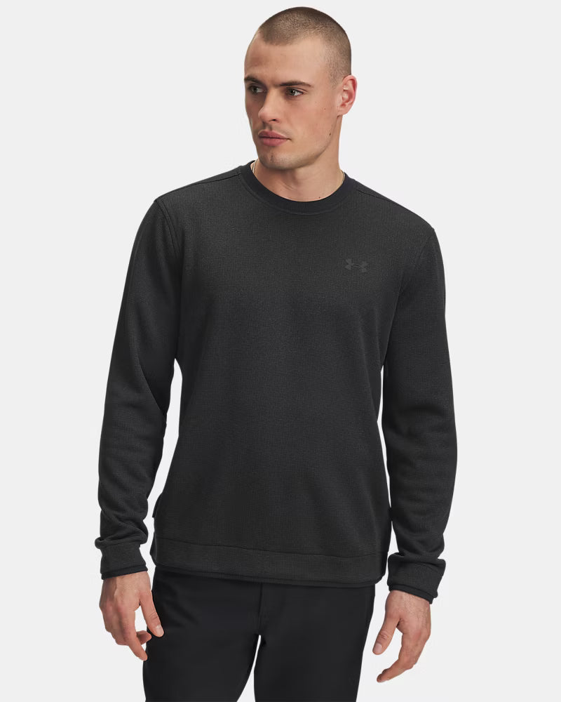 UNDER ARMOUR Men's SweaterFleece Crew Neck Sweatshirt - Black