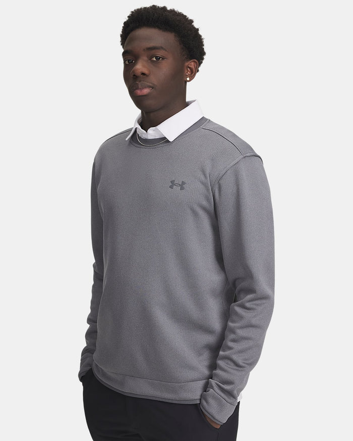 UNDER ARMOUR Men's SweaterFleece Crew Neck Sweatshirt - Grey