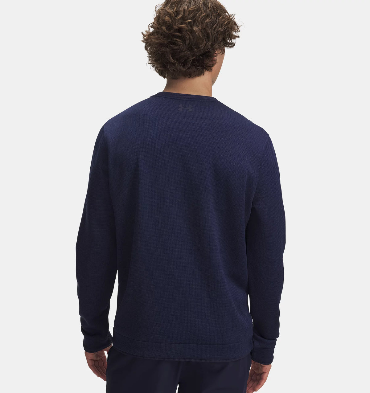 UNDER ARMOUR Men's Crew Neck Sweater Fleece - Navy