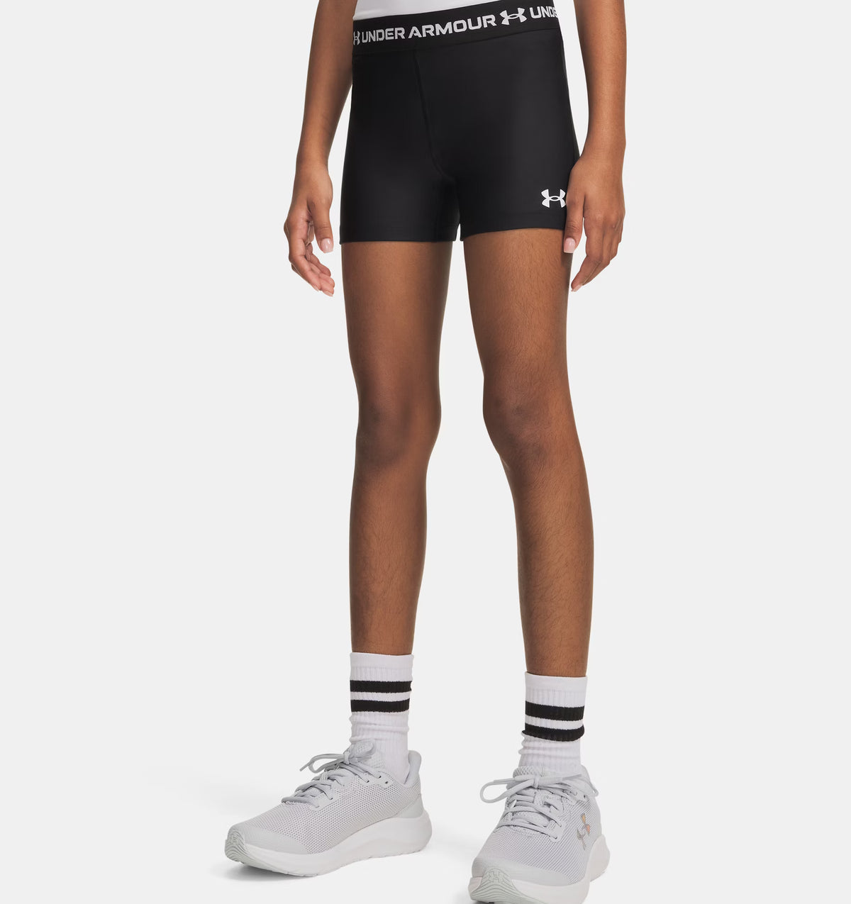 UNDER ARMOUR Girl's HeatGear Shorts - Black