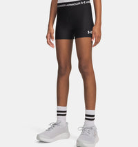 UNDER ARMOUR Girl's HeatGear Shorts - Black