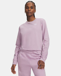 UNDER ARMOUR Women's Sport Terry Crew Neck - Mauve Pink