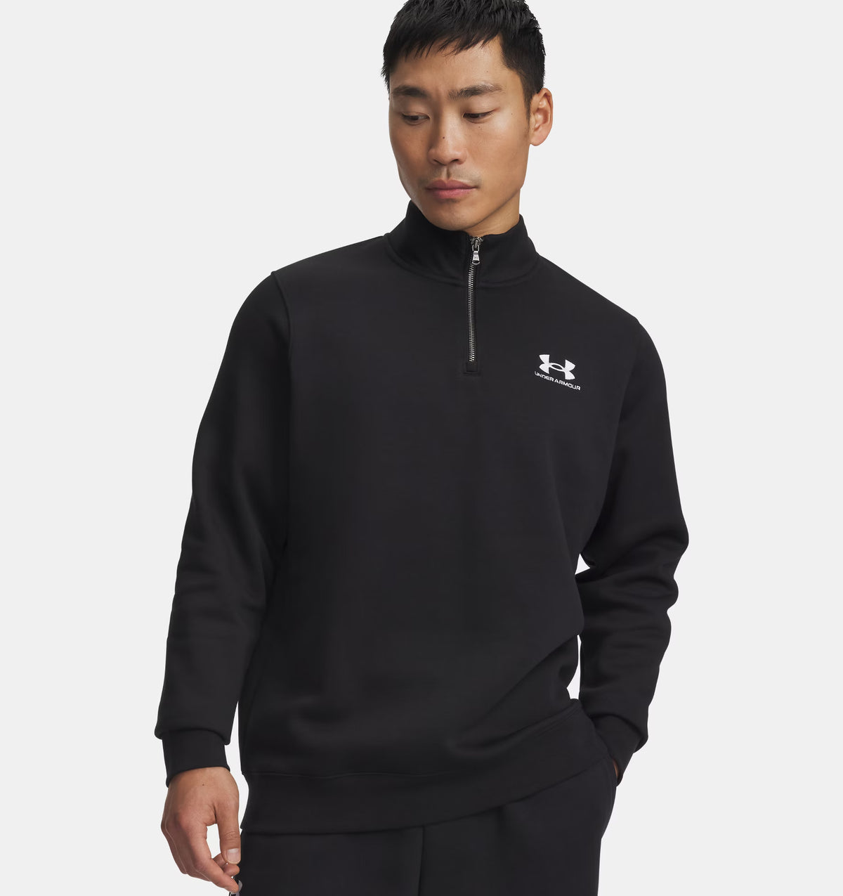 UNDER ARMOUR Men's Icon 1/4 Zip Fleece Top - Black