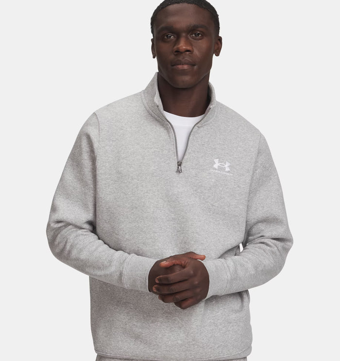 UNDER ARMOUR Men's Icon 1/4 Zip Fleece Top - Gray