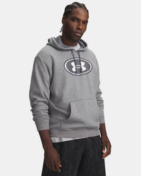 UNDER ARMOUR Men's Rival Fleece Branded Hoodie - Grey