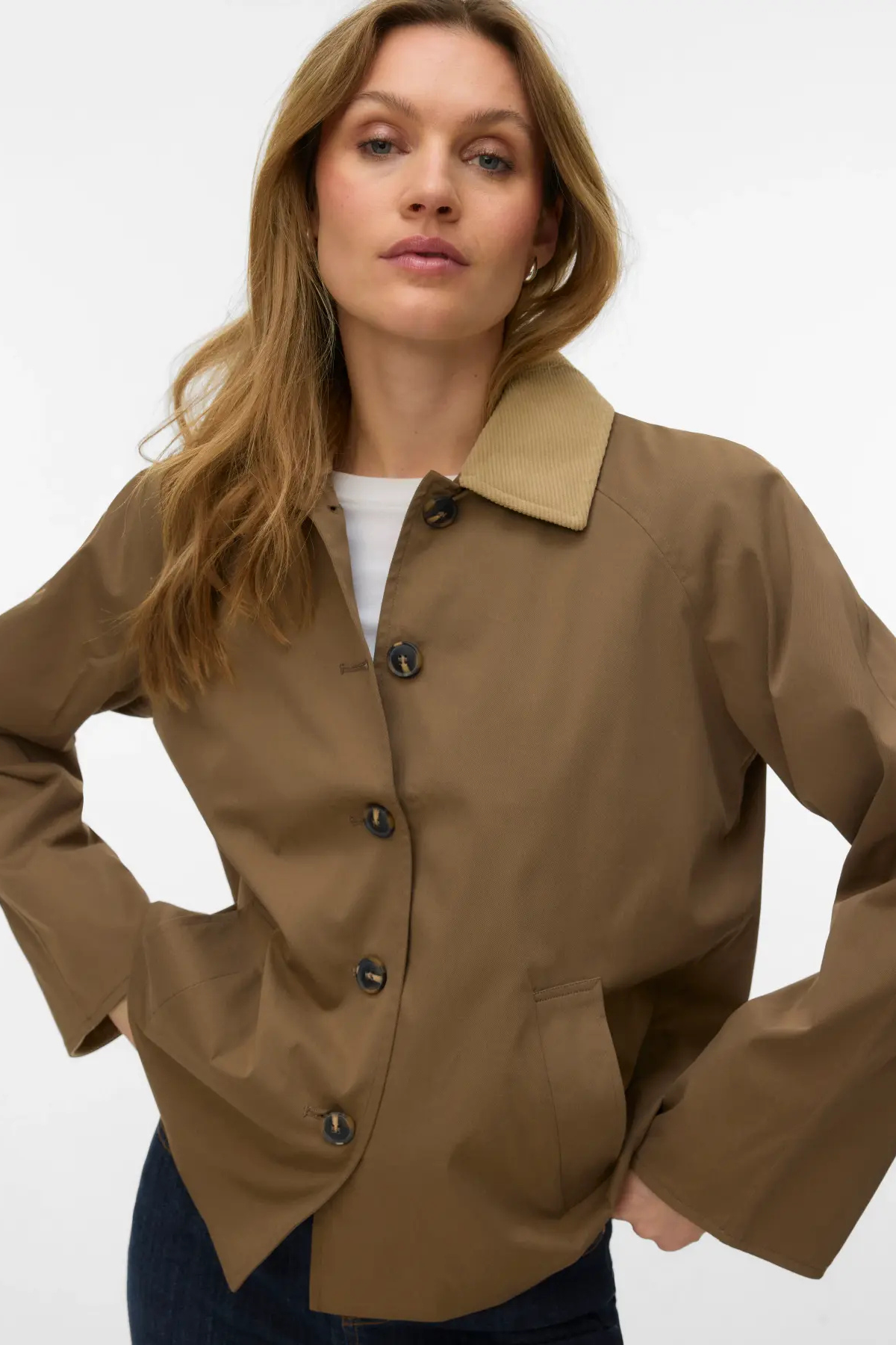 VERO MODA Chelsea Fia Short Jacket - Kelp