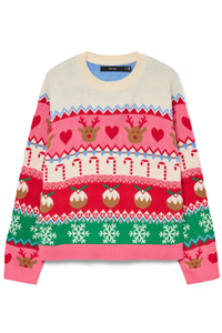 VERO MODA Christmas Stuff Jumper - Red/Pink