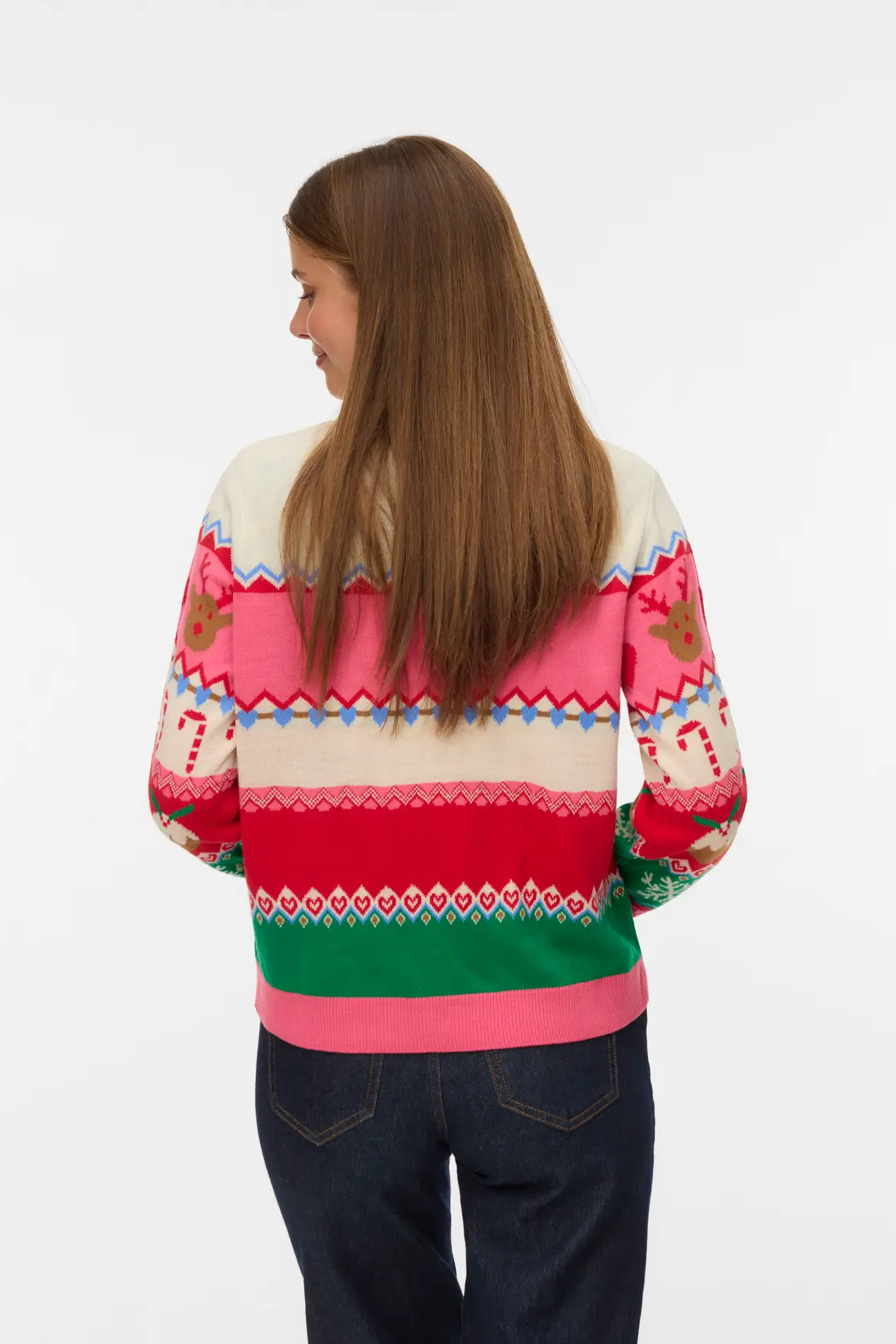 VERO MODA Christmas Stuff Jumper - Red/Pink