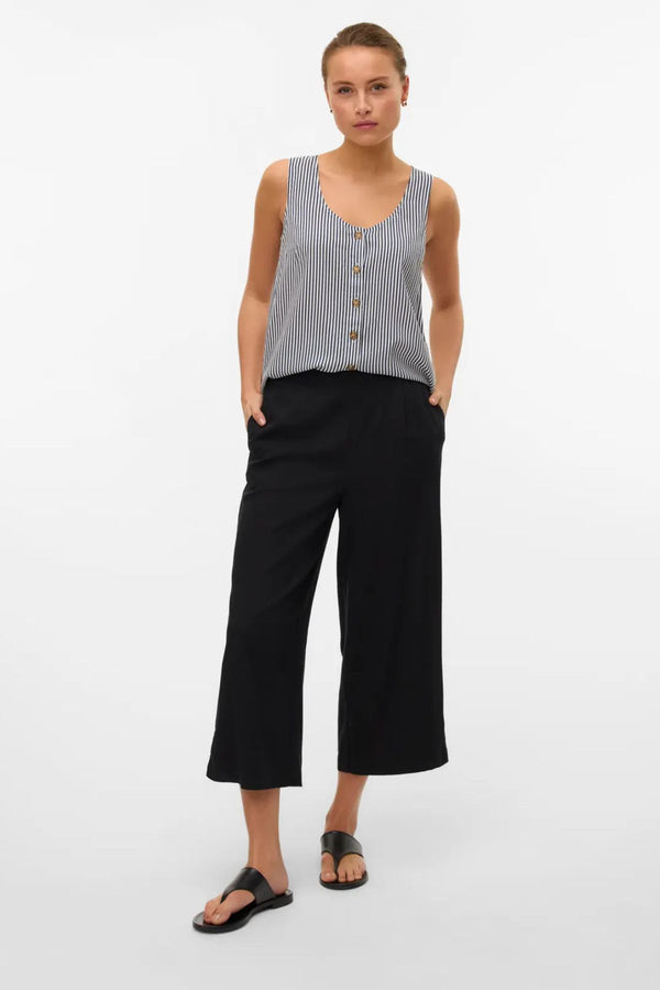 VERO MODA MyMilo High Waist Culotte Pants - Black