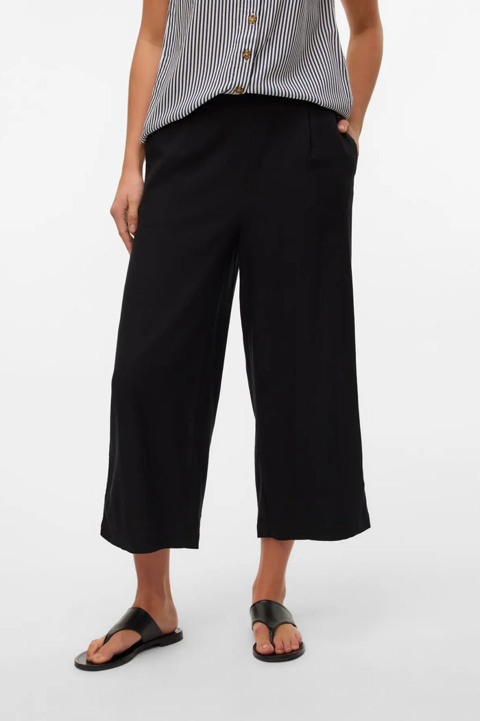 VERO MODA MyMilo High Waist Culotte Pants - Black