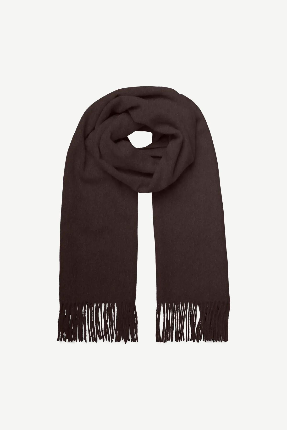 VERO MODA Karole Wool Scarf - Rich Brown