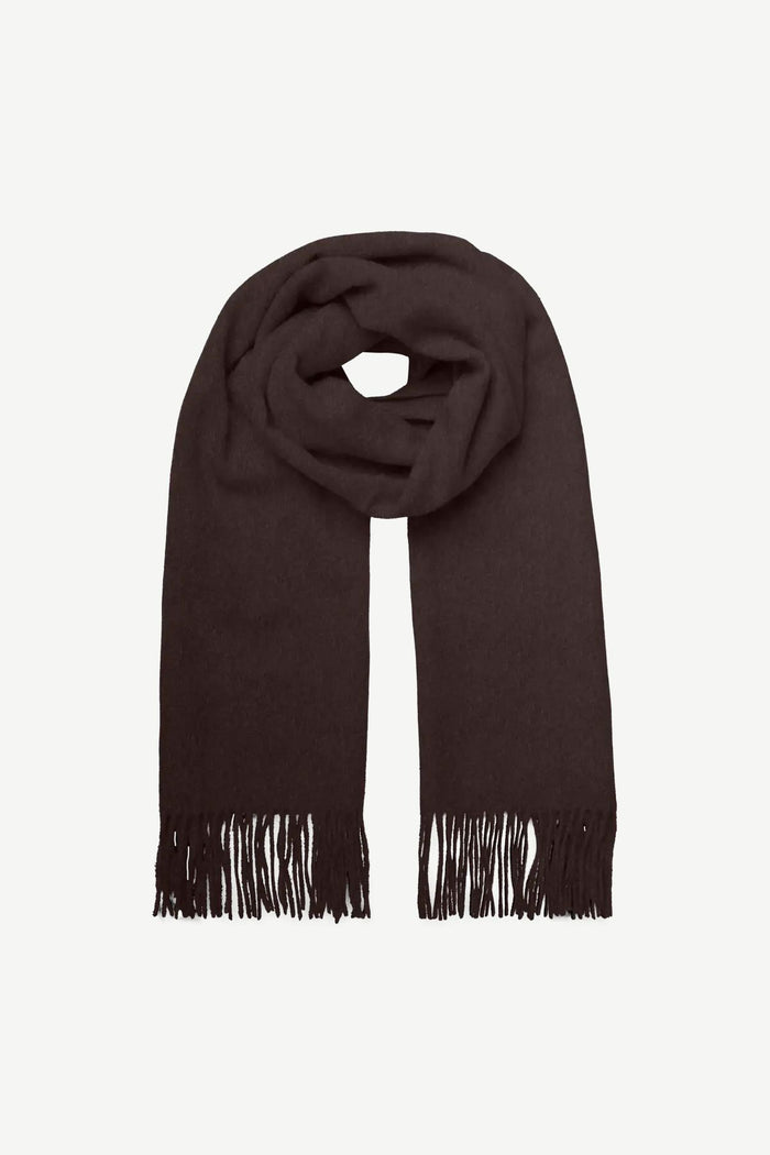 VERO MODA Karole Wool Scarf - Rich Brown